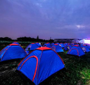 滁州夜里星空圆形帐篷